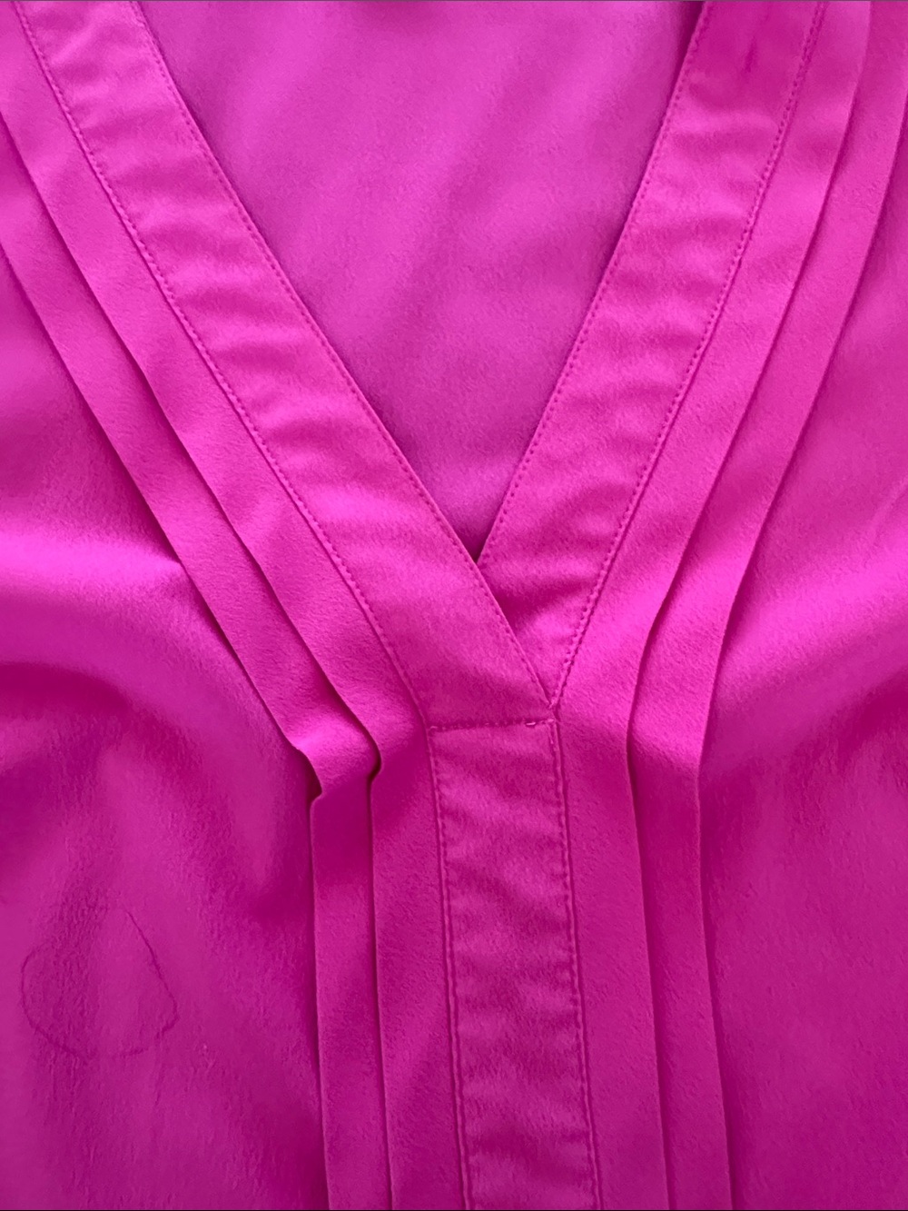 Banana Republic Sleeveless V-Neck Pleated Front Top - Bright Pink size Small